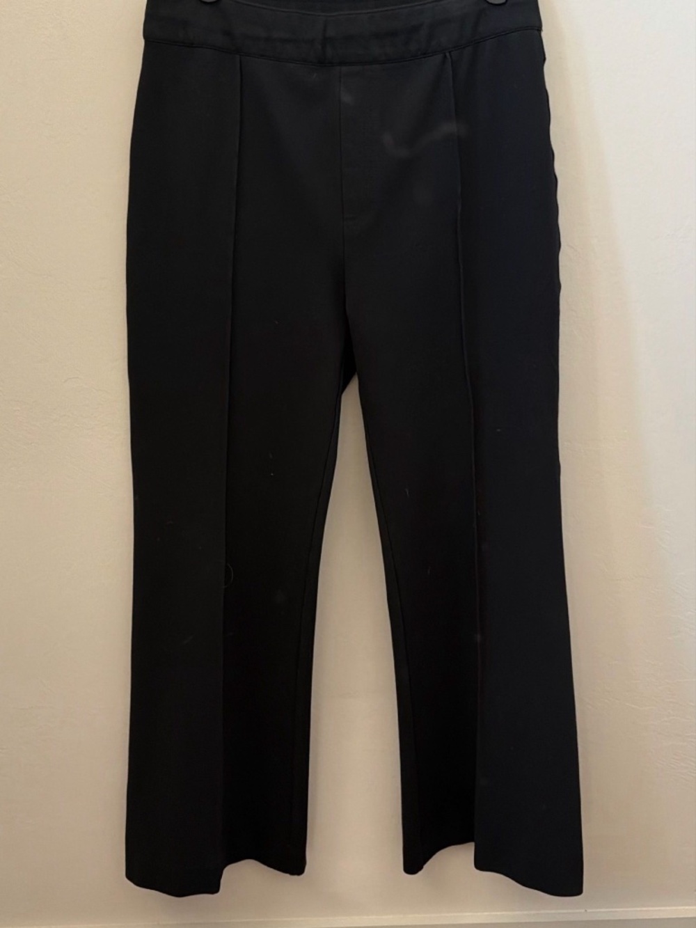 Spanx Black Cropped Wide Leg Pants